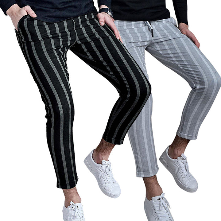 Mandlige nutidige stribede tapered bukser Stilla