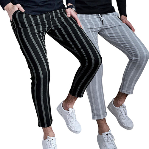Mandlige nutidige stribede tapered bukser Stilla