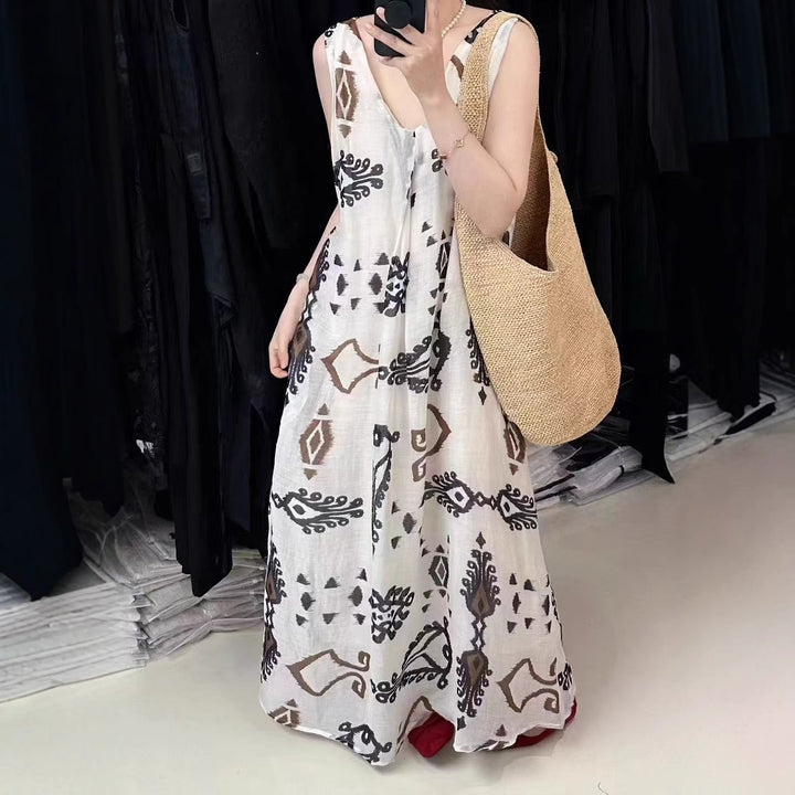 Femme Elegante Bohemian Maxi Kjole Stilla