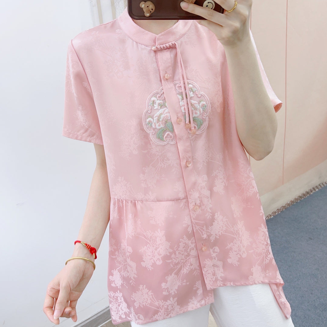 Dame Elegant og flydende bluse tunika med stilfulde detaljer Stilla