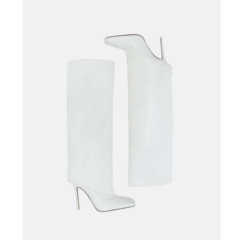 Femme Over-knæ High Heels Støvler med Skulpturer Design Stilla