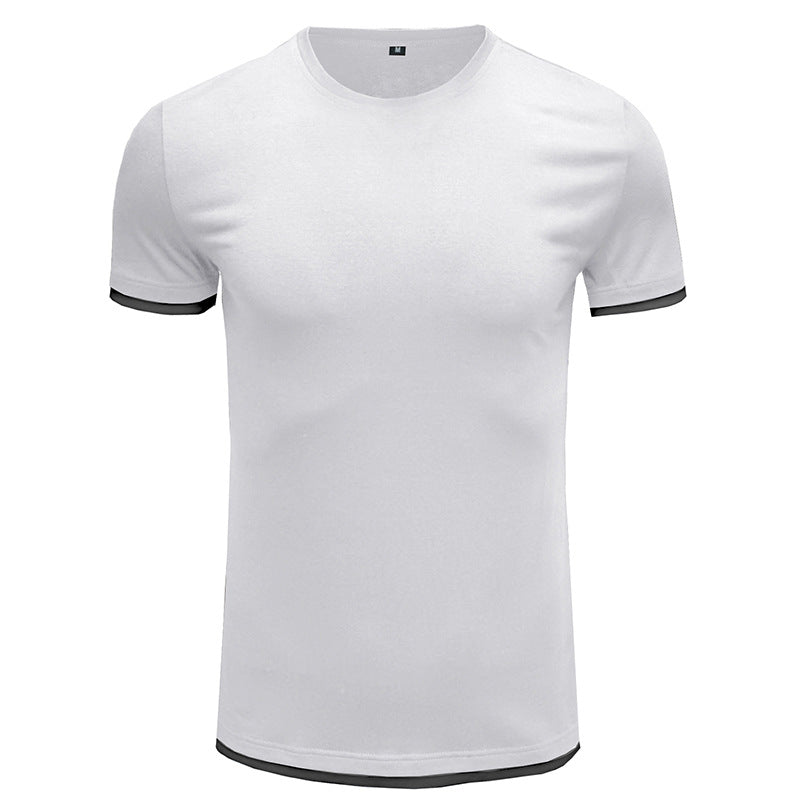 Herrer Basic T-Shirt med kontrasterende ærmer Stilla