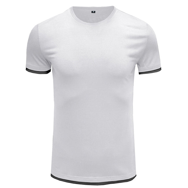Herrer Basic T-Shirt med kontrasterende ærmer Stilla