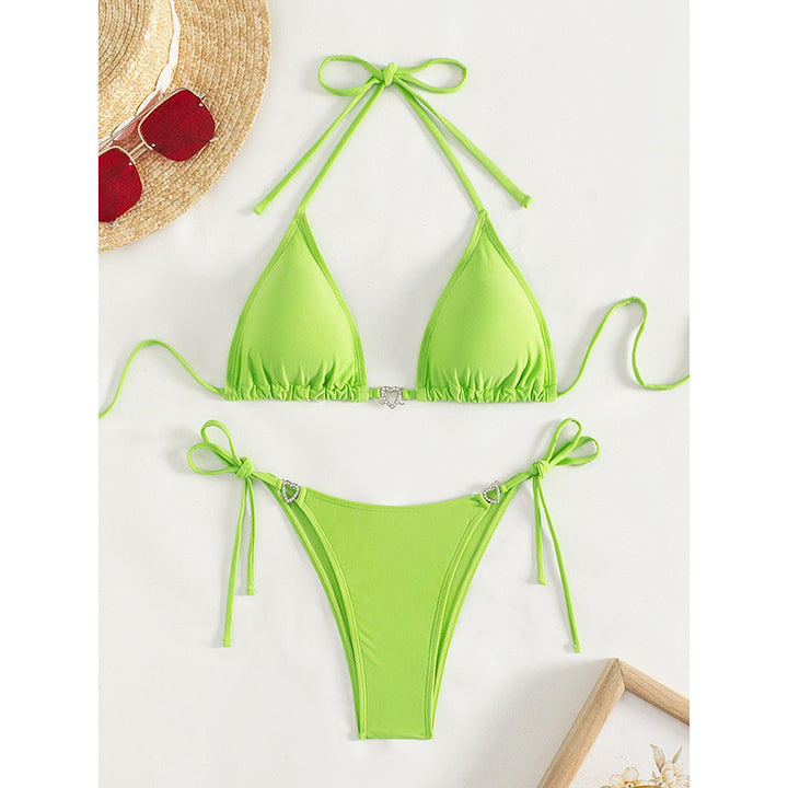 Dame Triangel-Bikini med justerbare stropper og glitrende accenter Stilla