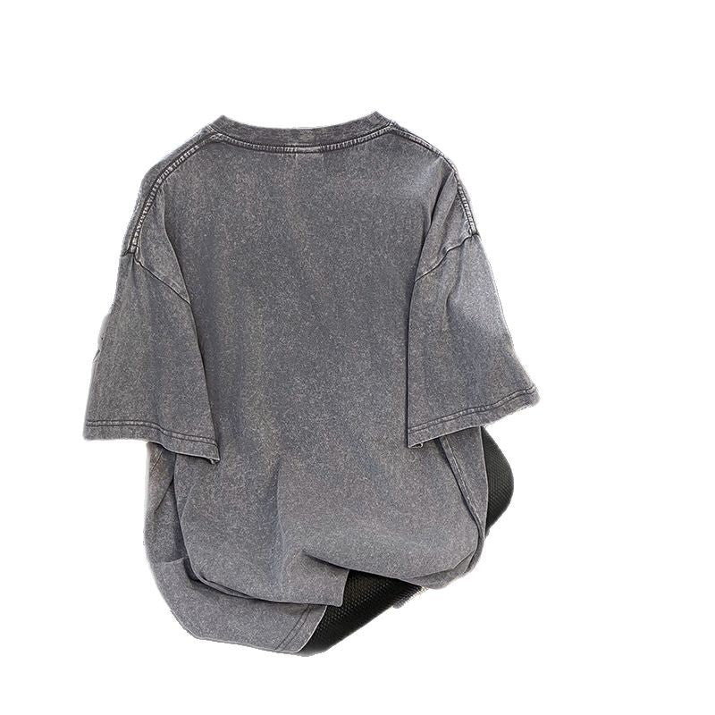 Dame Oversized T-shirt med kreativt hjerte-motiv og afslappet skrifttype Stilla
