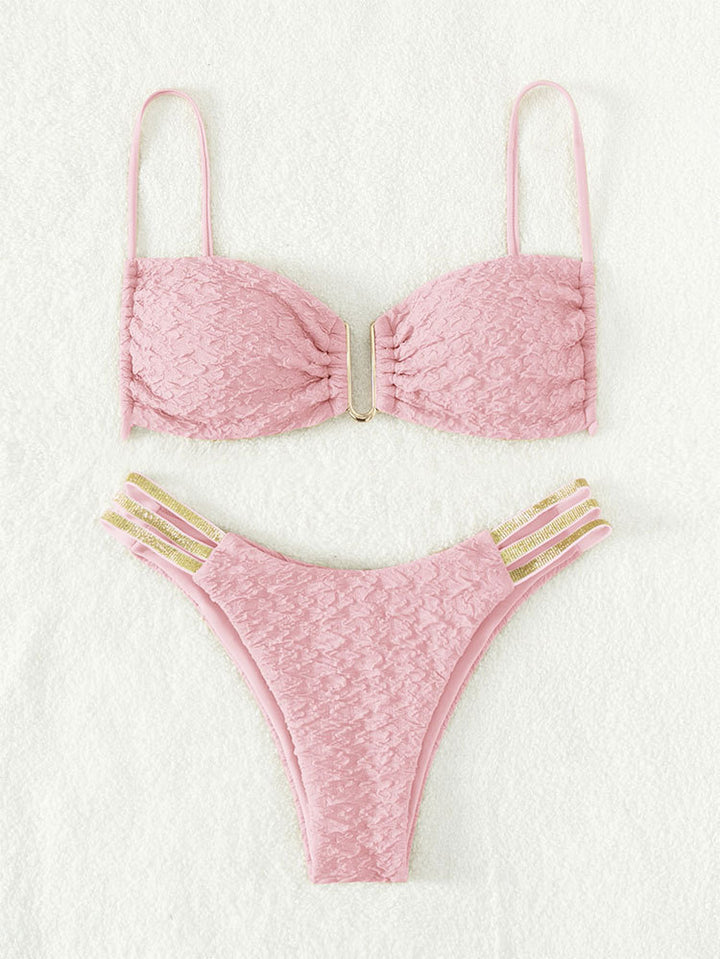 Dame Push-Up Bikini-Sæt med elegant indarbejdet detalje Skovae