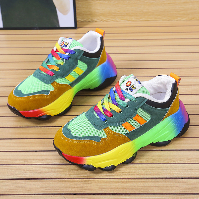 Dame Sporty løbesneakers med farverig gradient og åndbart overmateriale Stilla