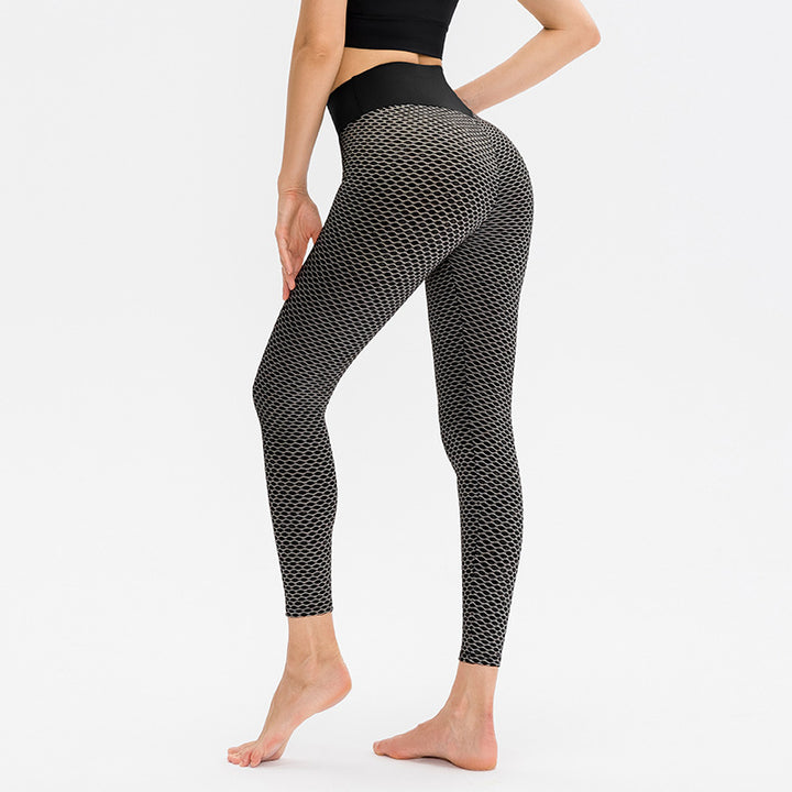 Dame Fitness-Leggings med høj talje og åndbart mesh-mønster Stilla