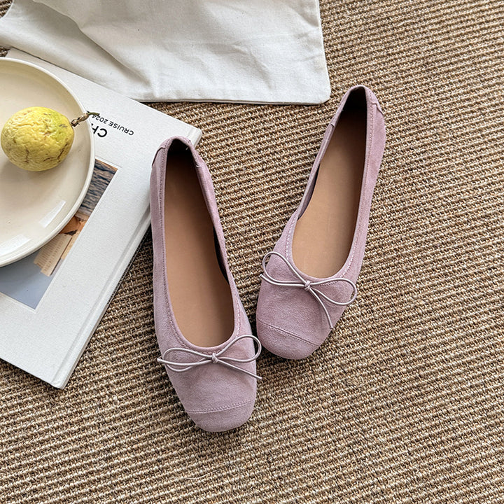 Dame Særlæder Bue-Detail Ballerina Flats Stilla