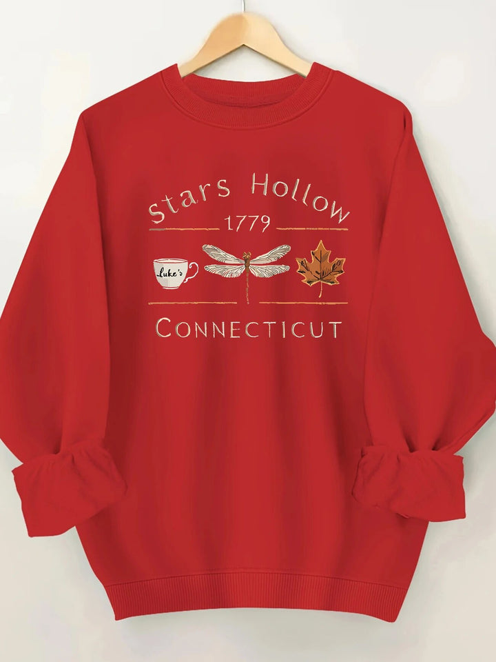 Kvinders sweatshirt med kreativt Stars Hollow motiv Stilla