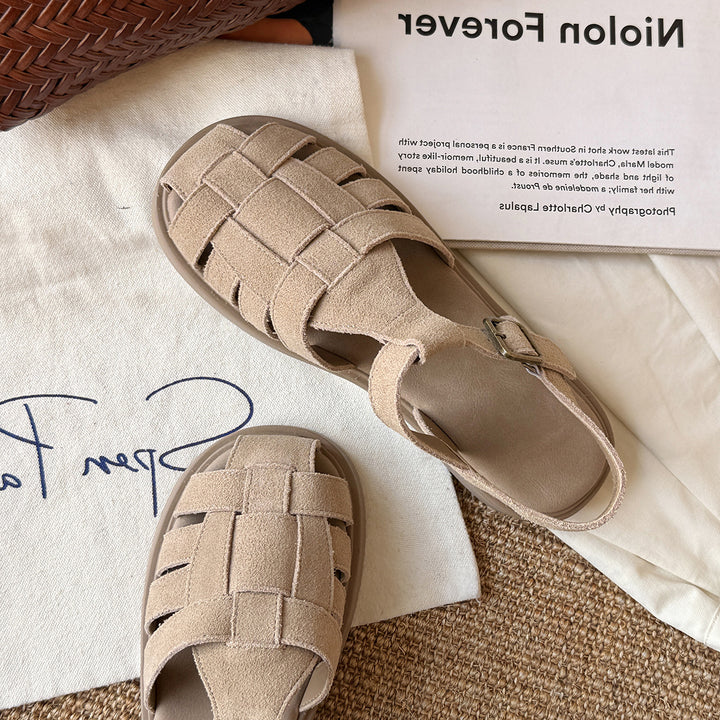 Femme Woven Justerbare Remsandaler Stilla