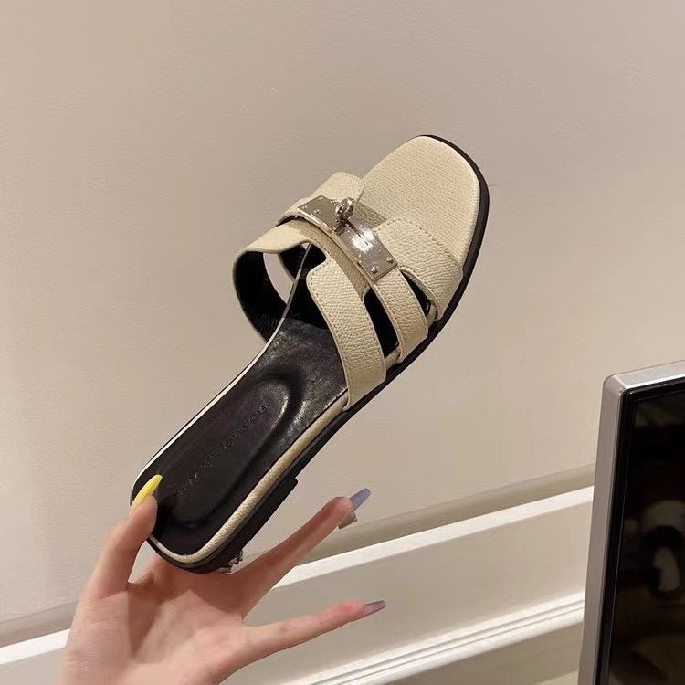 Dame Casual Slide Sandaler med smart spænde-detalje Stilla