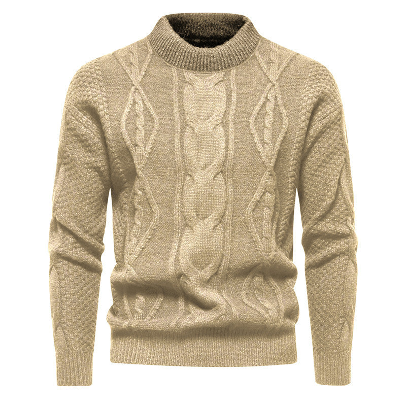 Herrer struktureret kabelstrik sweater Stilla