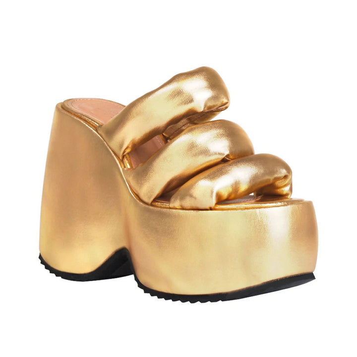 Femme High-Platform Slide Sandaler med skulpturelt design Stilla
