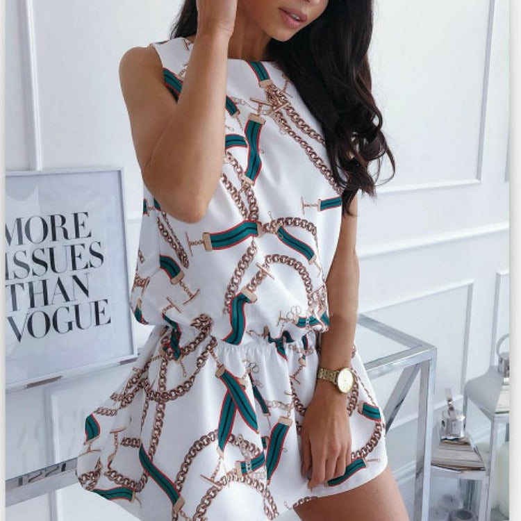 Dame Fritid Kædemønster Playsuit Stilla