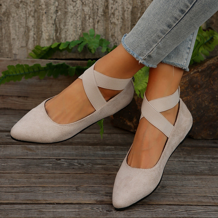 Dame Wildleder Ballerina Flats Stilla