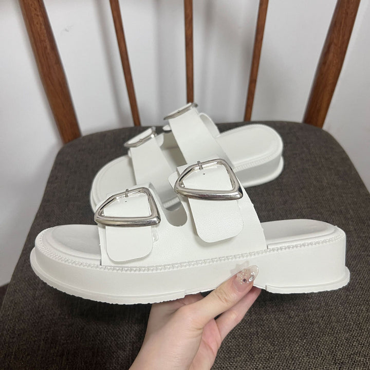 Damer Komfortable Sandaler med fashionable spænder og skridsikker sål Stilla