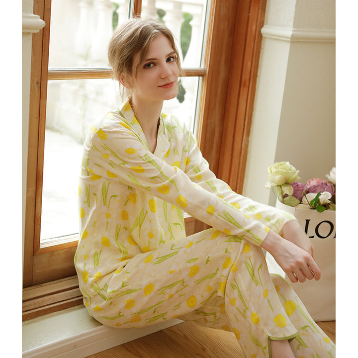 Dame pyjamasæt med blomsterdesign Stilla
