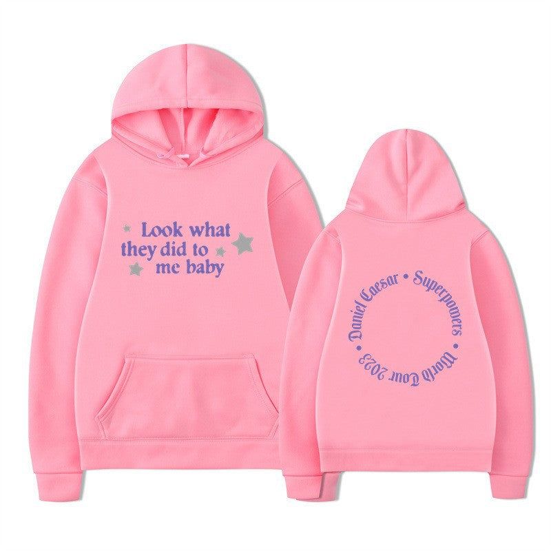Kvinders hætte sweatshirt med kreativt slogan og unikt design Skovae