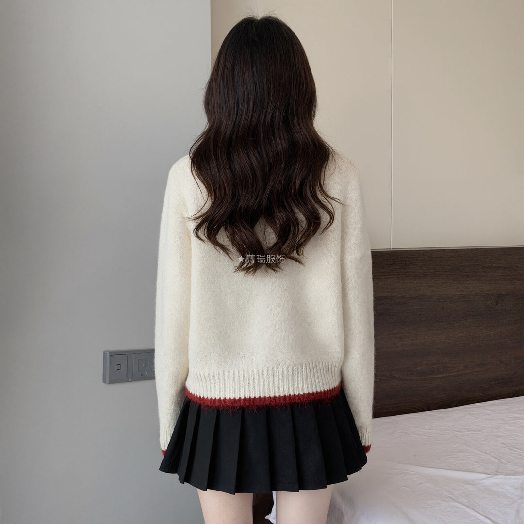 Kvinder Cozy Knit Cardigan med Hjerteknapper Stilla