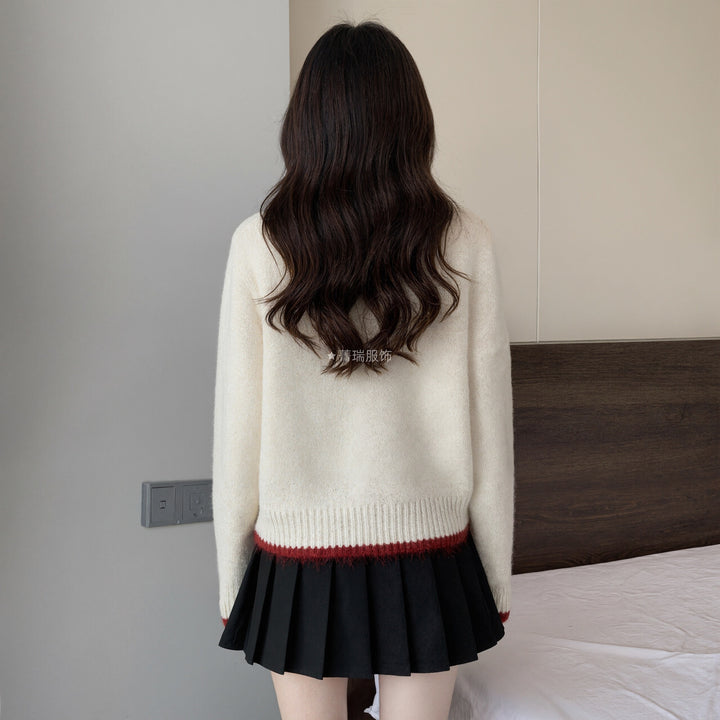 Kvinder Cozy Knit Cardigan med Hjerteknapper Stilla