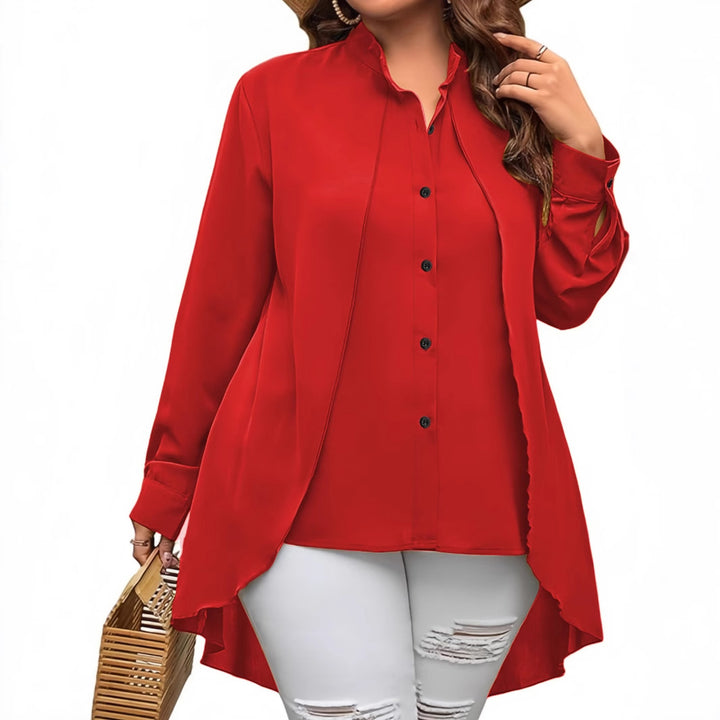 Dame Midi Blusejakke med asymmetrisk snit Stilla
