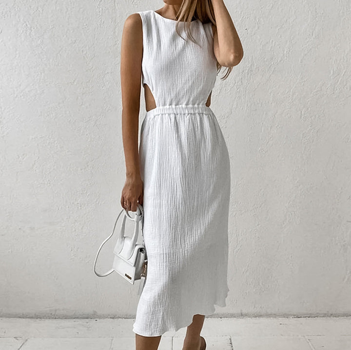 Dames Maxikjole med elegante Cut-Out-detaljer og svingende kant Stilla