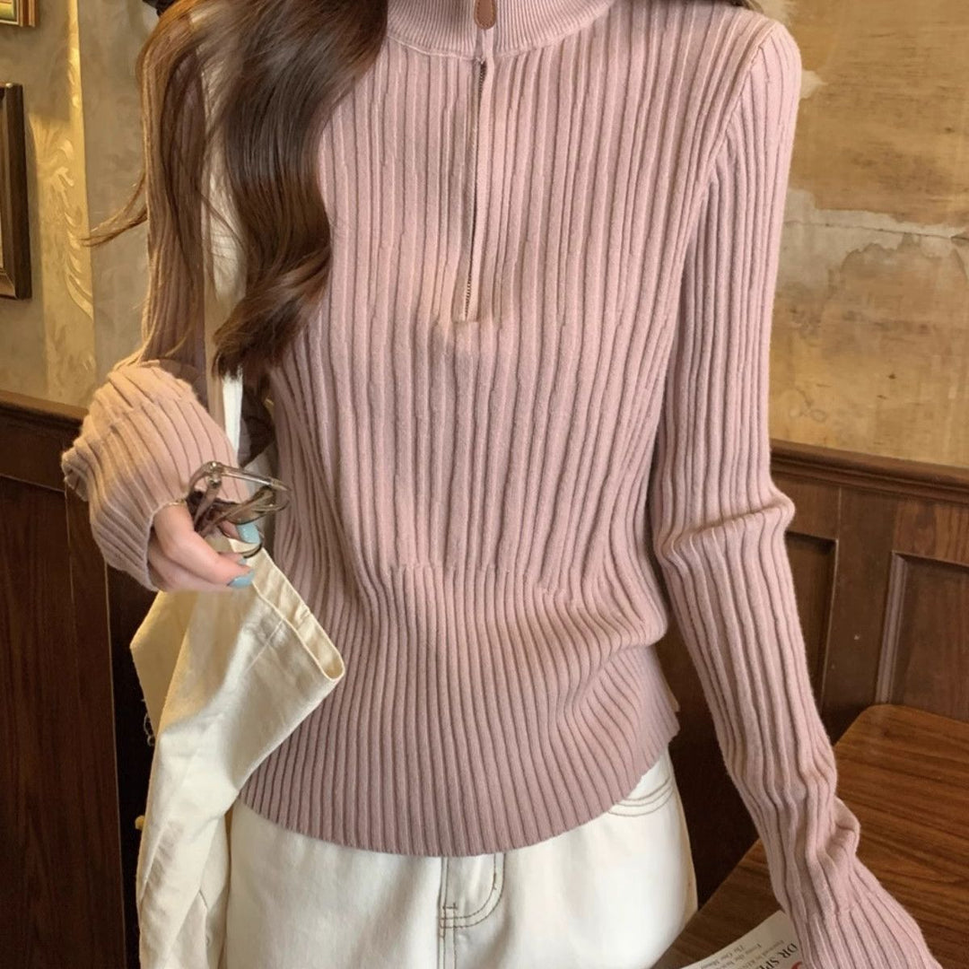Kvinder elegant skåret sweatshirt med stående krave Stilla