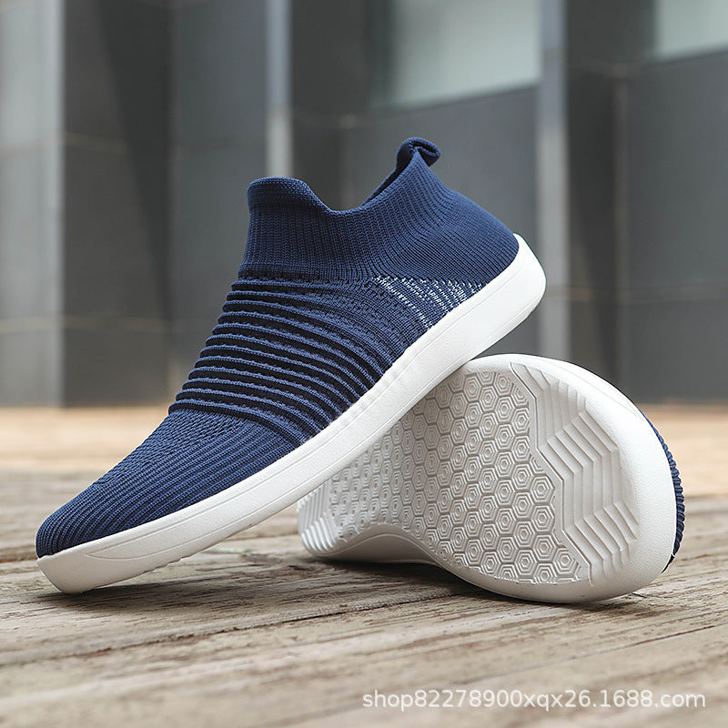 Unisex nan sokkelignende strikkesneaker med elastisk skaft og skridsikker gummisål Skovae