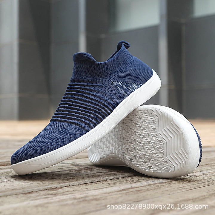 Unisex nan sokkelignende strikkesneaker med elastisk skaft og skridsikker gummisål Skovae