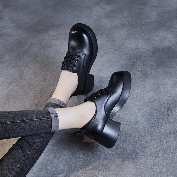 Dame Chunky kilehæle snørebånd Oxfords med dekorativ detalje Stilla