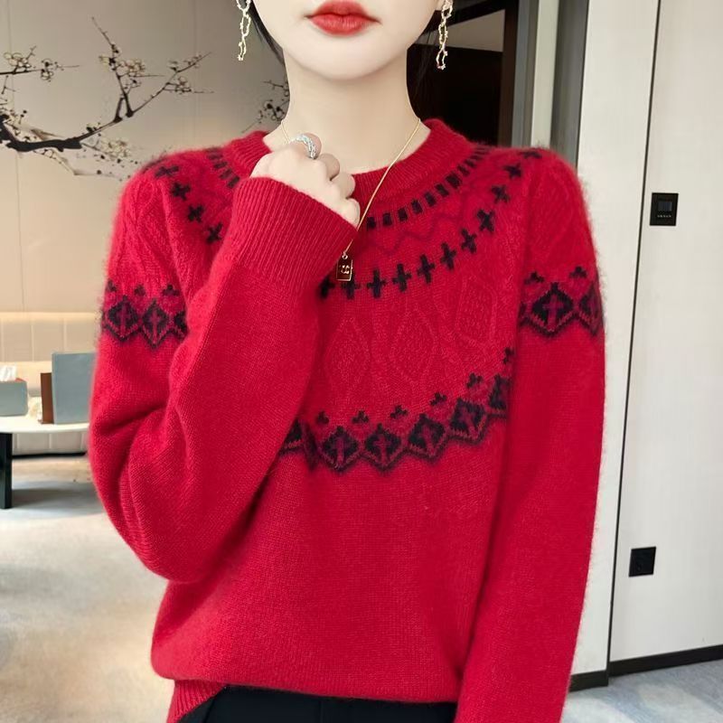 Kvinders hyggelige strikket sweater Stilla
