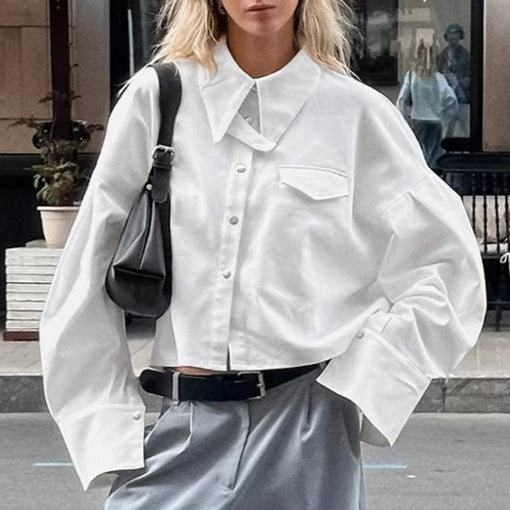 Dame Oversized Bluse med moderne snit og minimalistisk design Stilla