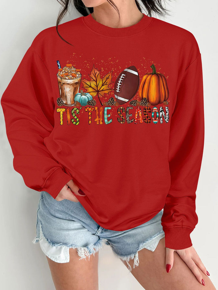 Women's sweatshirt with autumn motif and relaxed fit Stilla