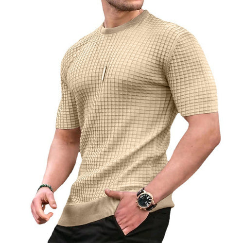 Herrer Sporty Kortærmet T-shirt med struktureret Design Stilla