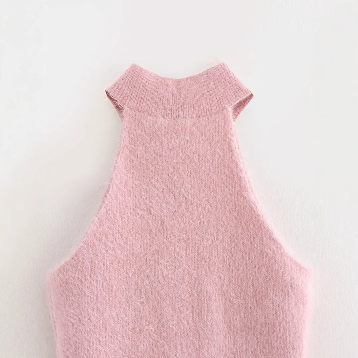 Femme High-Neck Pyntet Striktop Stilla