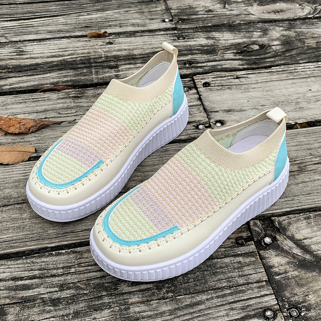 Dame Behagelige Slip-On Sneakers med åndbart strikket overmateriale Stilla