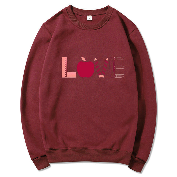 Kvinders sweatshirt med kreativ kærlighedsmotiv Stilla