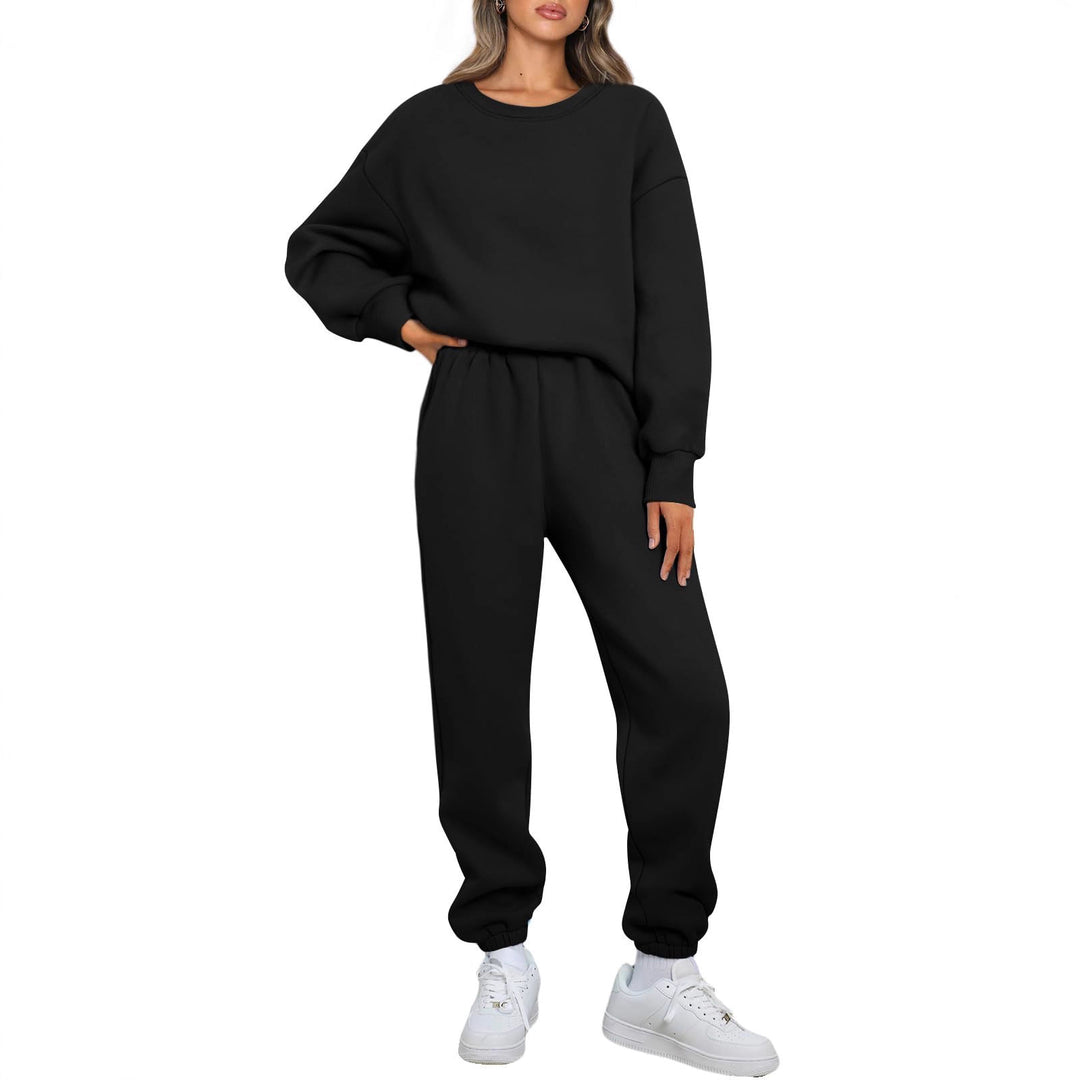 Kvindernes komfortable fritidssæt med oversized pasform og elastisk talje Skovae