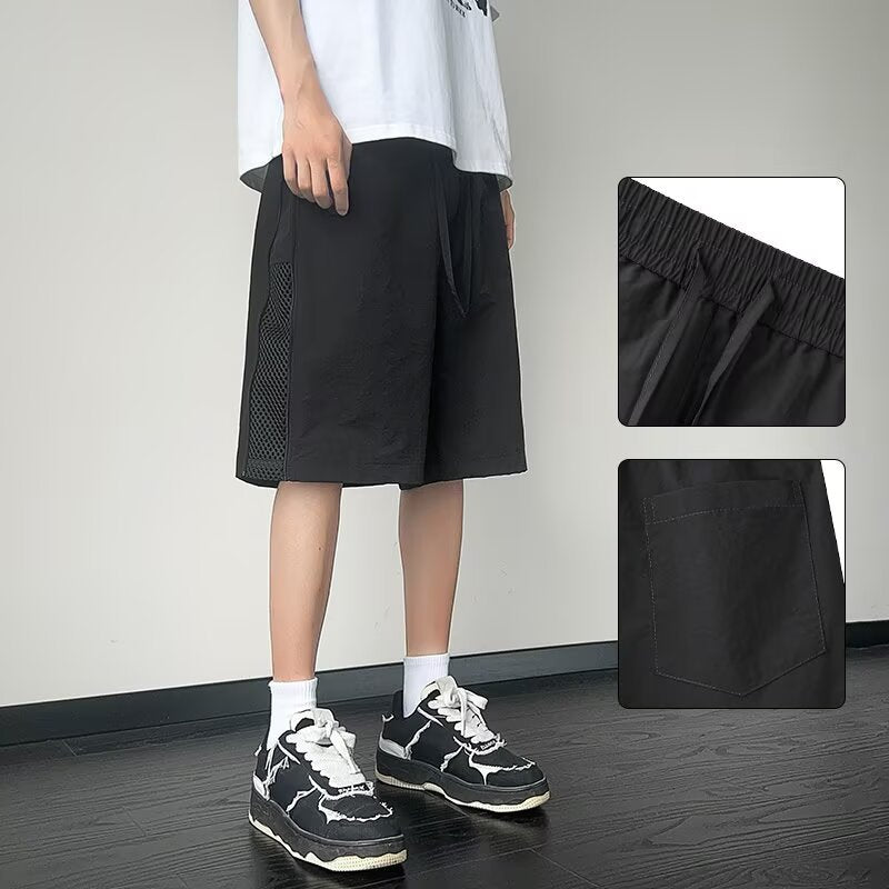 Herrer Sports Shorts med åndbare indsatser og elastisk hals Stilla