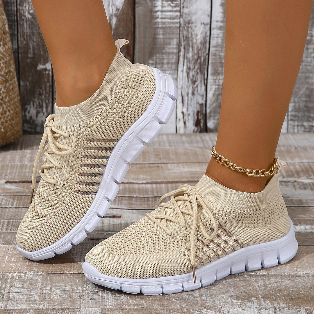 Dame Sporty Sneakers med åndbart strikoverdel Stilla