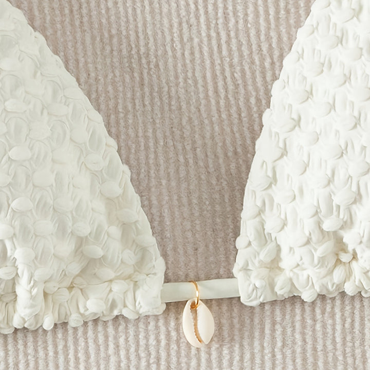 Dame Bikiniset med charmerende strukturdesign Skovae