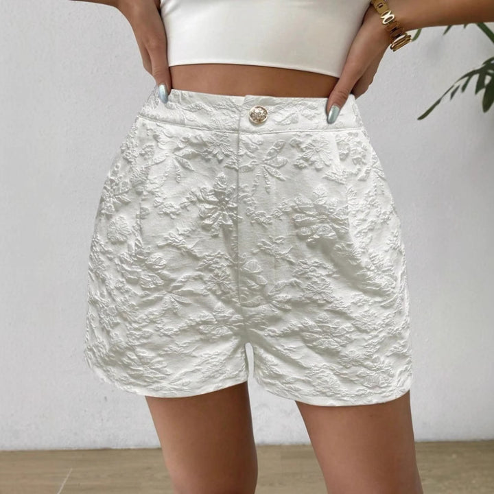 Dame Mode Shorts med blomsterbroderi Skovae