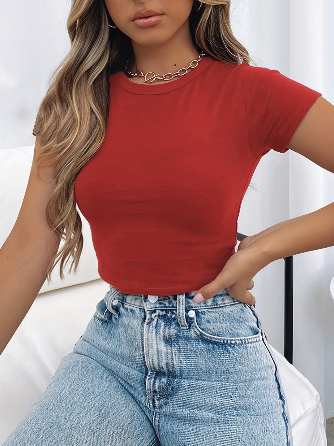 Dame Crop Essentials T-Shirt Stilla