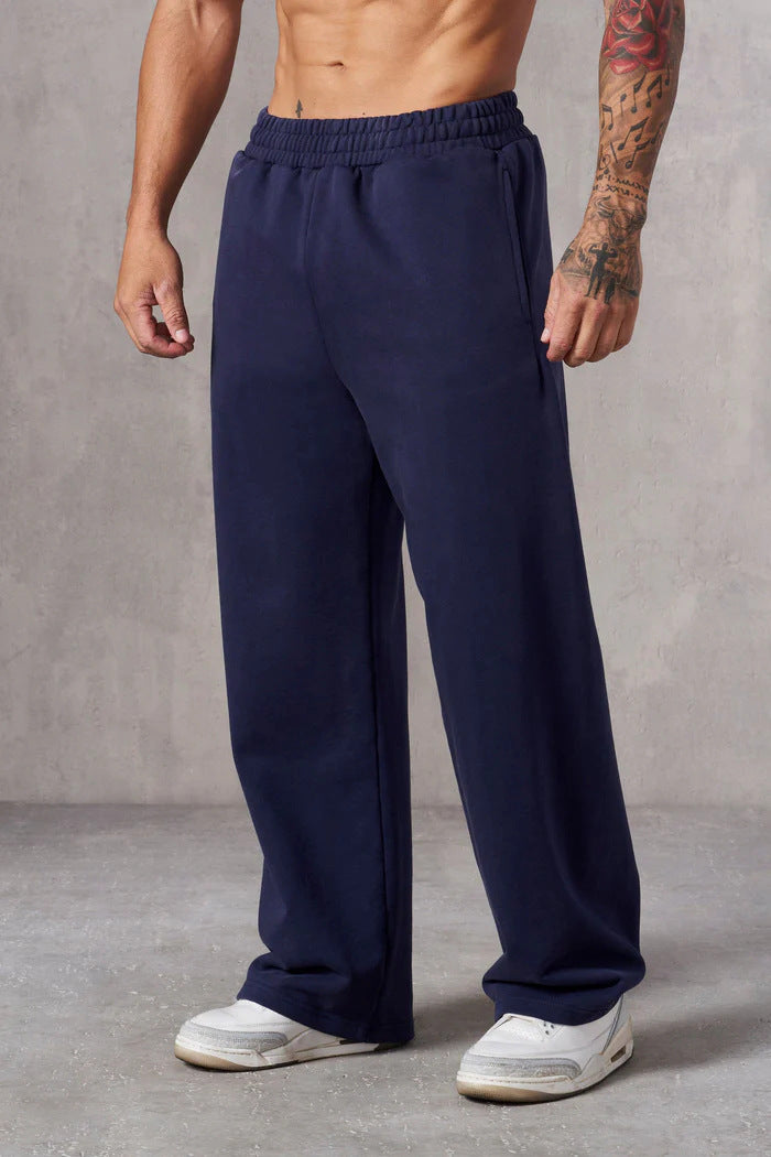 Herre Baggy Joggingbukser med Elastisk Talje og Sidetasker Skovae