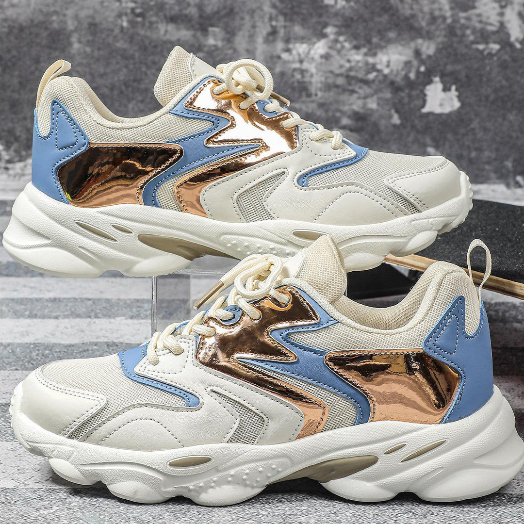 Dame Sportslig Livsstil Sneakers med glinsende accenter Stilla