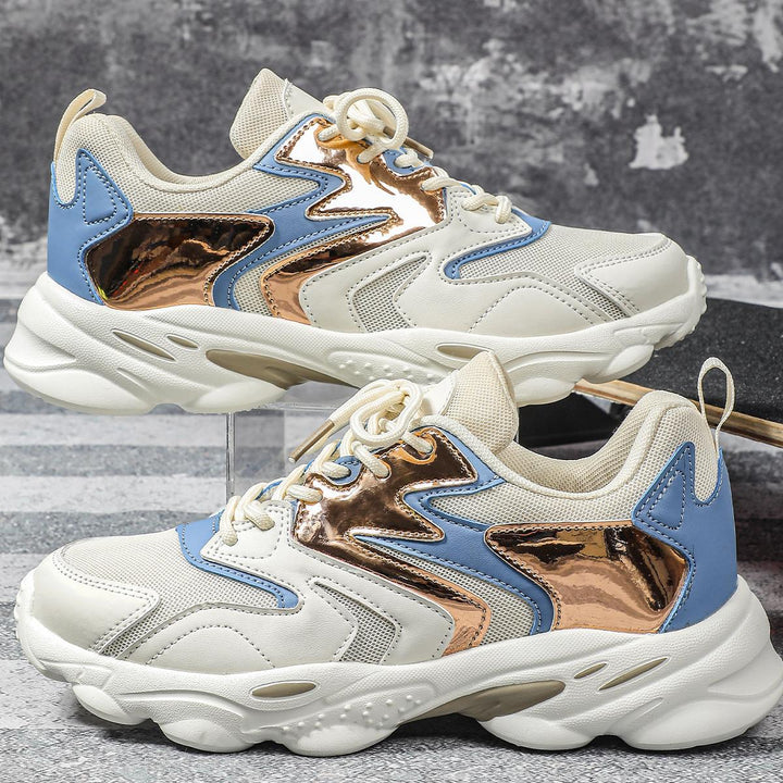 Dame Sportslig Livsstil Sneakers med glinsende accenter Stilla