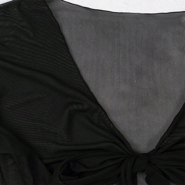 Dame Mode Cropped-Top med knudedetail Skovae