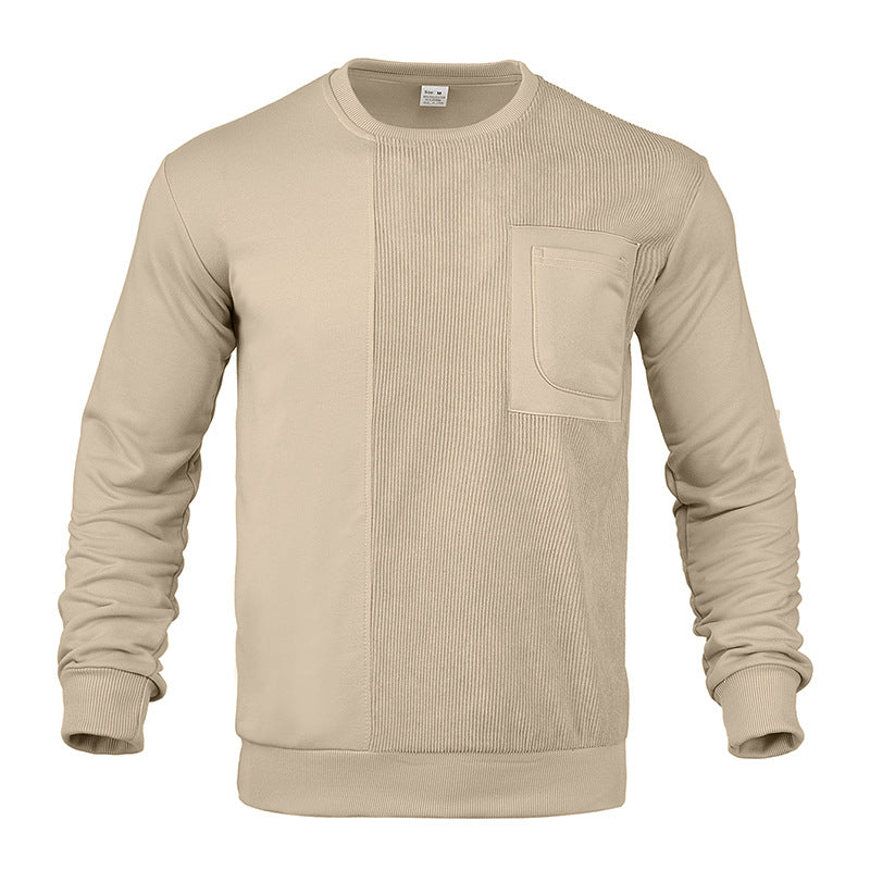 Herre afslappet sweatshirt med struktureret design og praktisk brystlomme Stilla