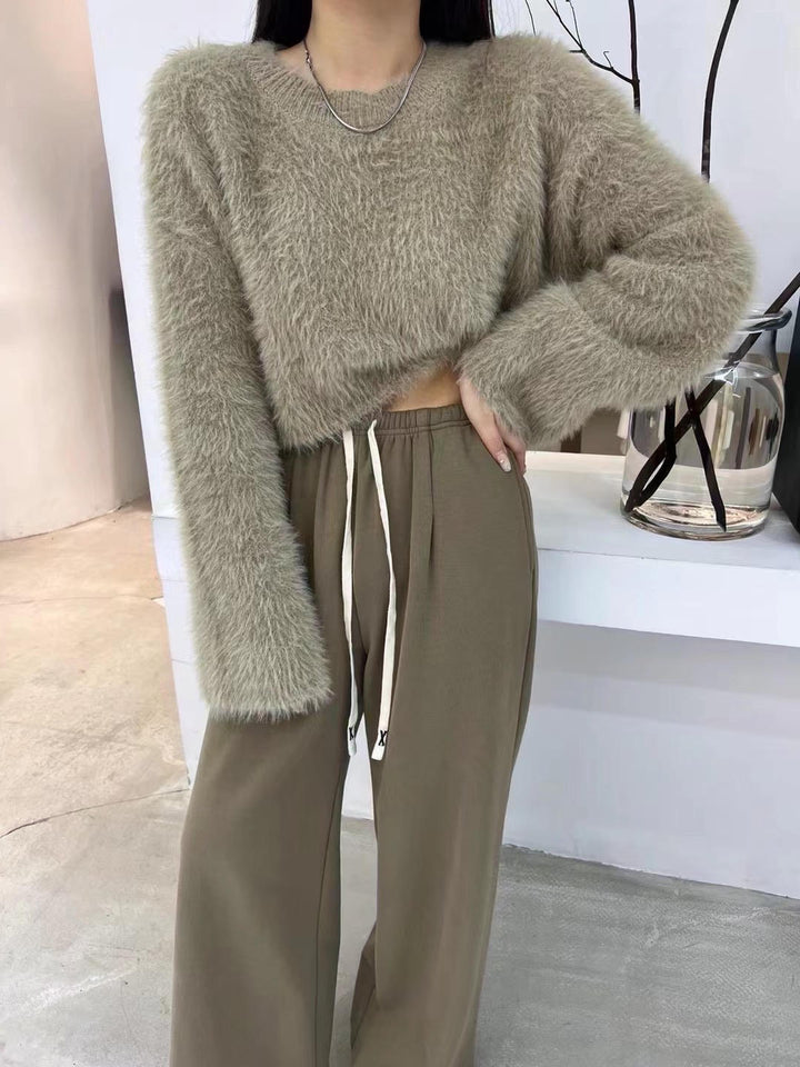 Femme Fluffy Strikpullover Sweater Stilla